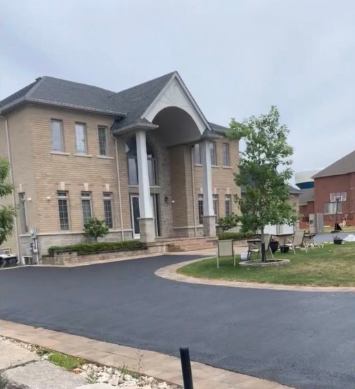 Construction and landscaping professionals at work